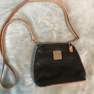 I Medici Black Leather Cross-body Purse